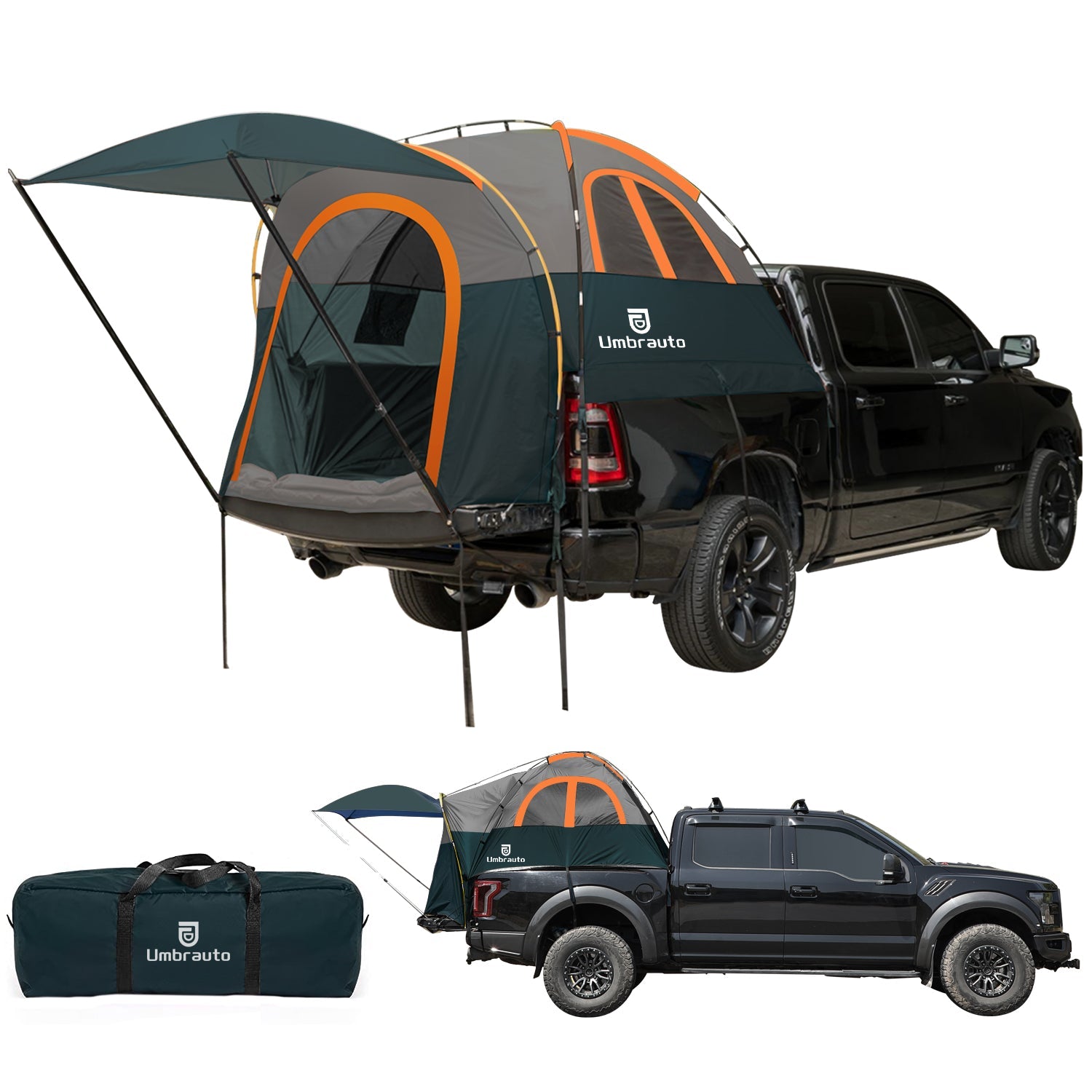 Umbrauto Truck Bed Tent with Awning,Fits 5.5-5.8 ft Truck Beds